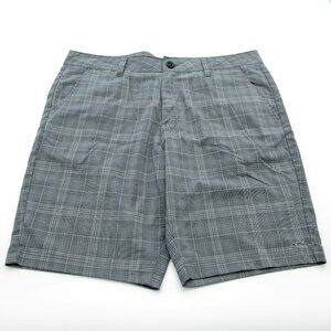 O'Neill Standard Fit Shorts / Gray Plaid / Men's 36
